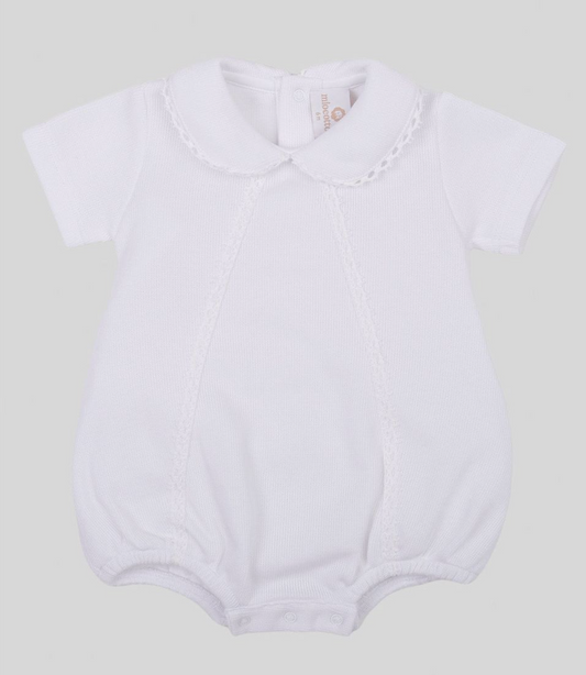 Milen White Knit Bubble