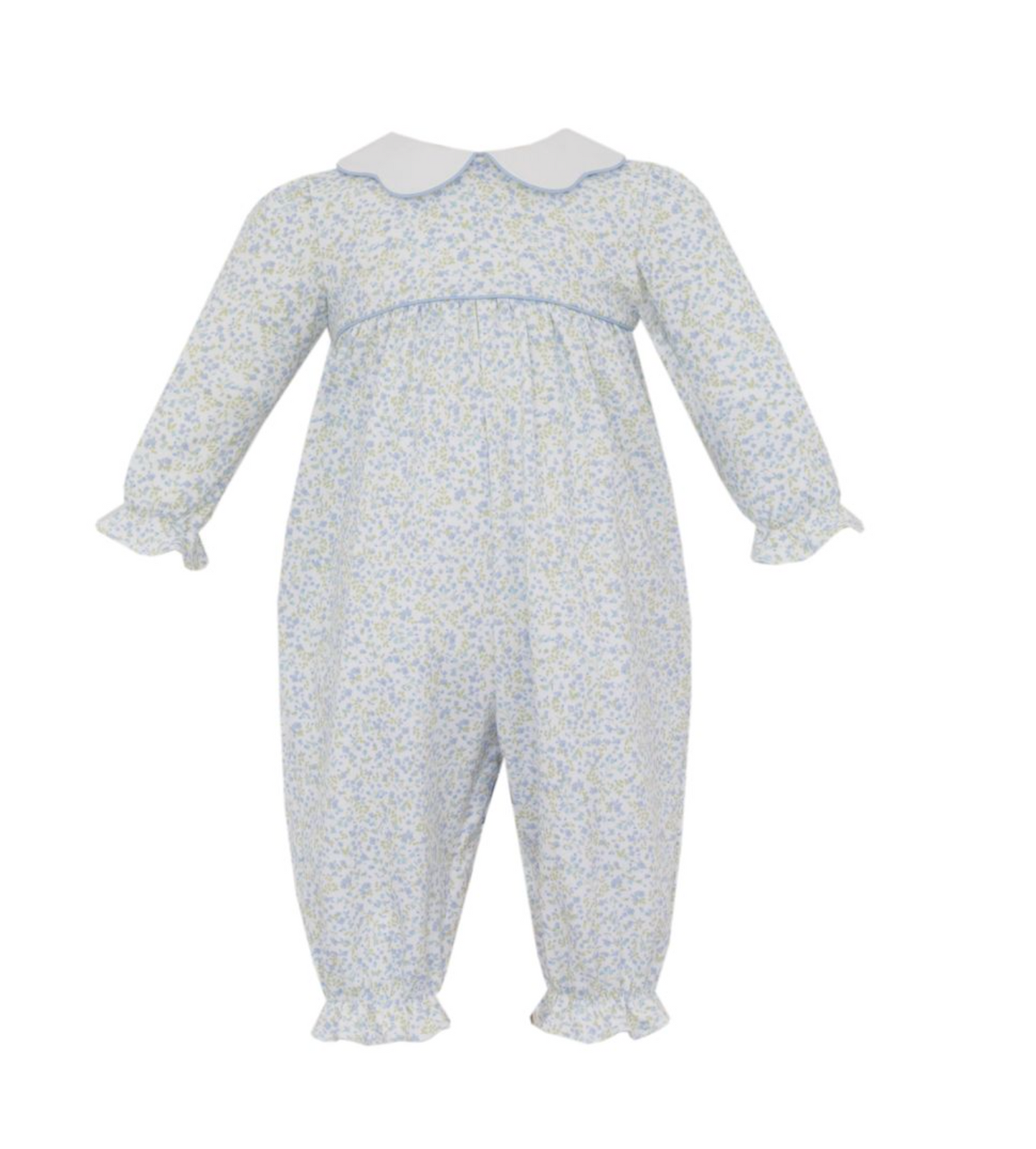 Caroline Tiny Blue Floral Romper