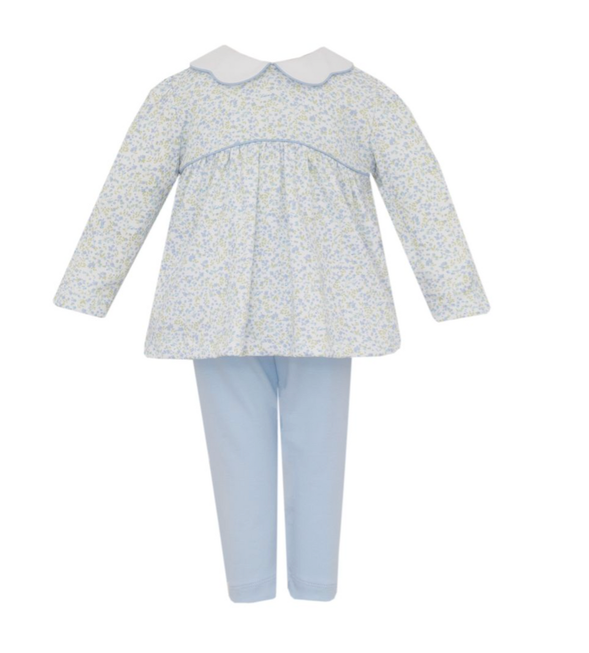 Caroline Tiny Blue Floral Pant Set