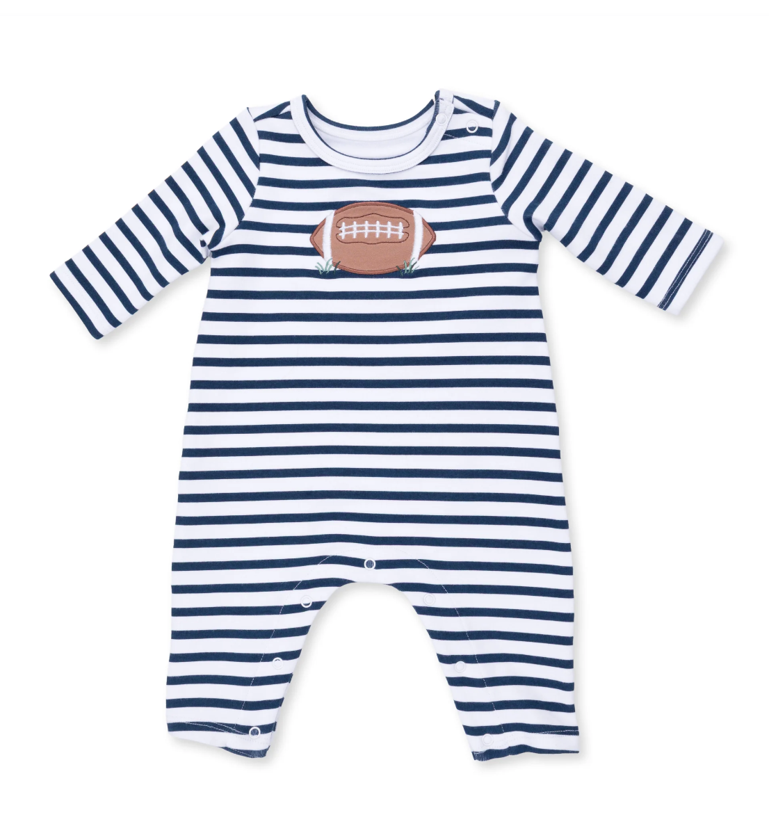 Football LS Snap Shoulder Romper