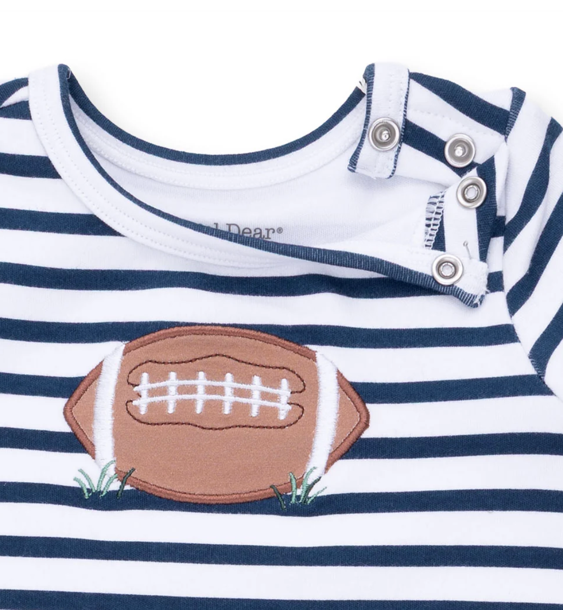 Football LS Snap Shoulder Romper