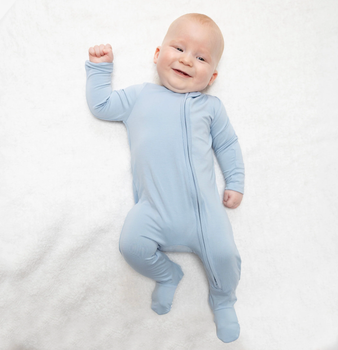 Solid Blue Fog Footie