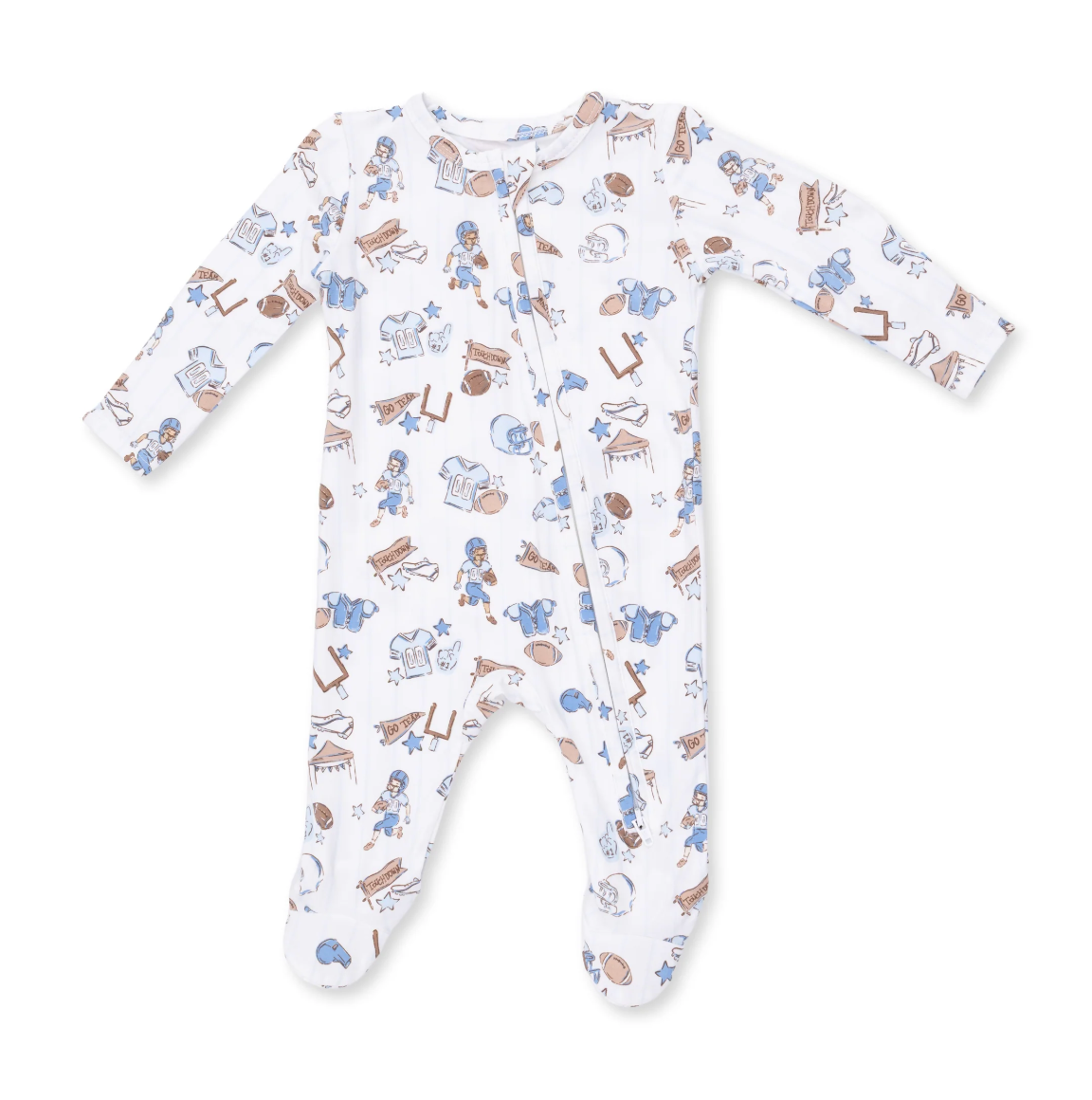Football Nursery Zipper Footie
