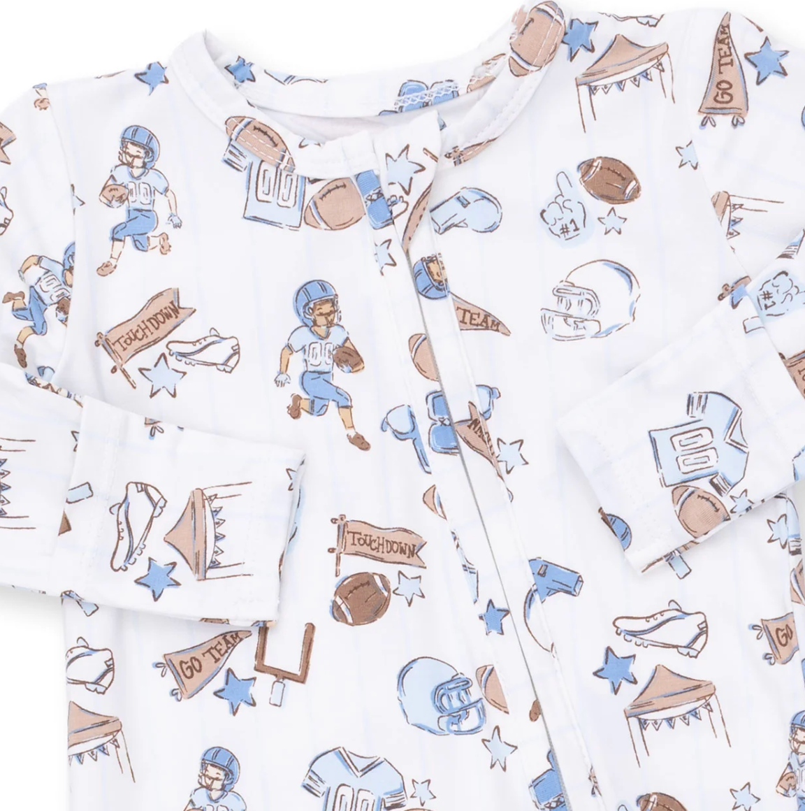Football Nursery Zipper Footie