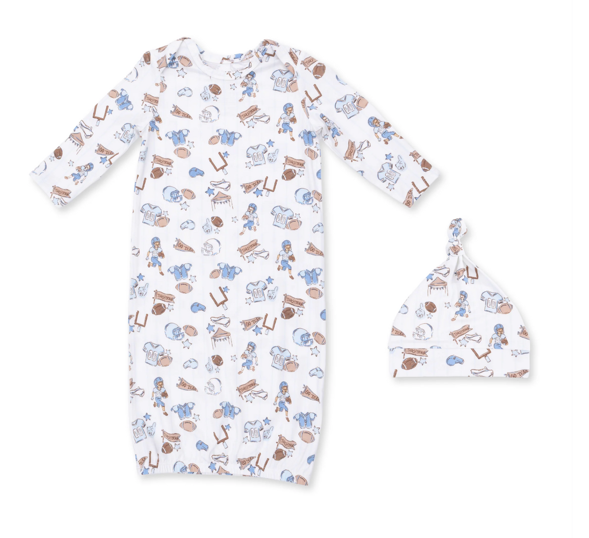 Football Nursery Gown & Hat