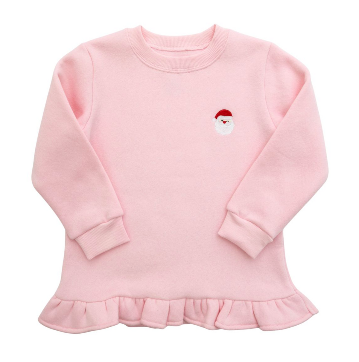 Santa Pink Ruffle Pullover