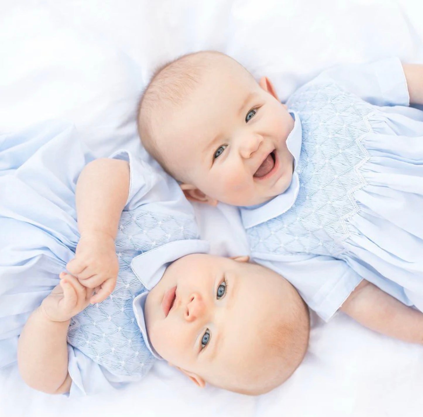 Blue Diamond Smocked Bubble 23955