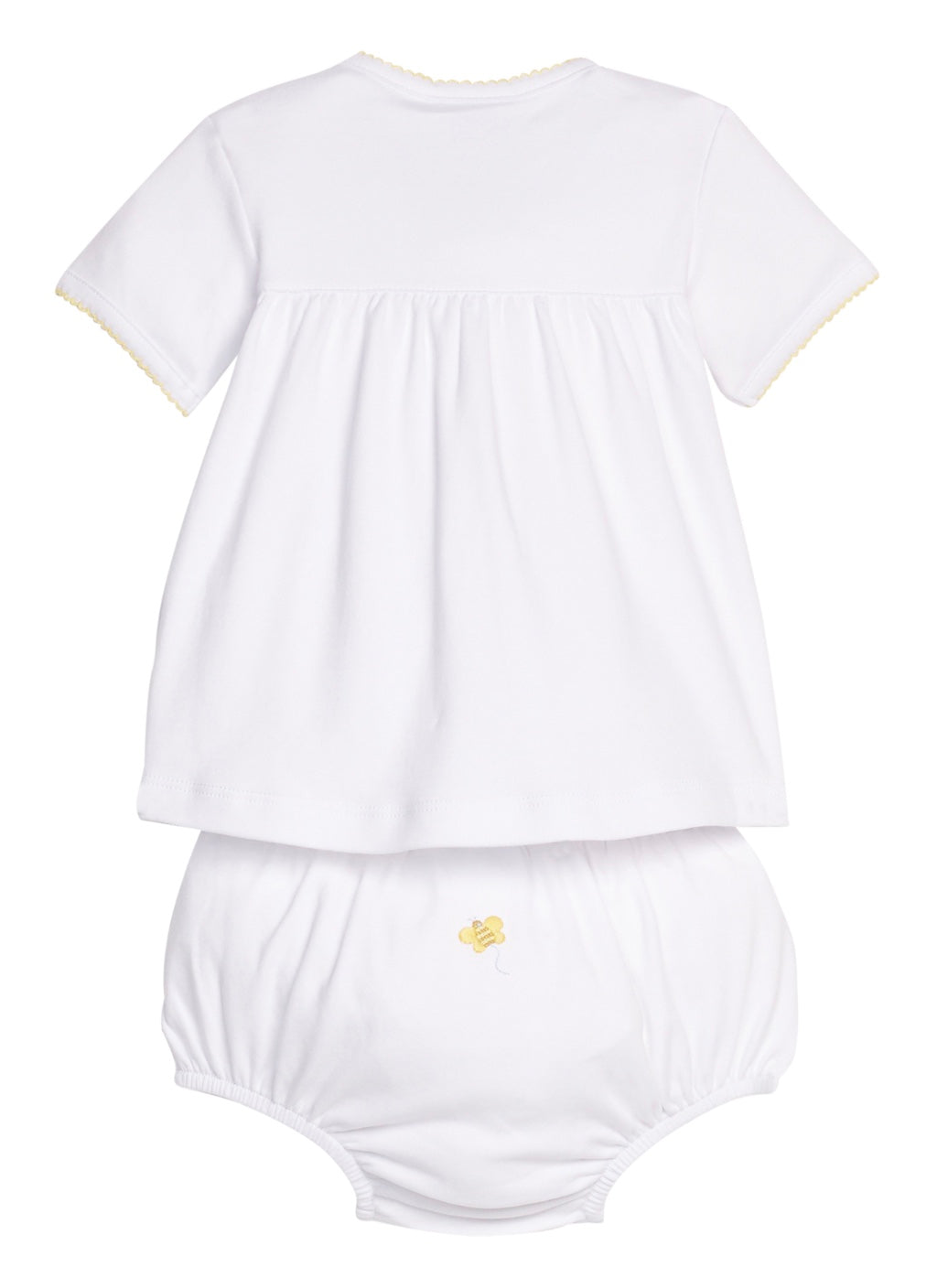 Pinpoint Layette Knit Set - Bee