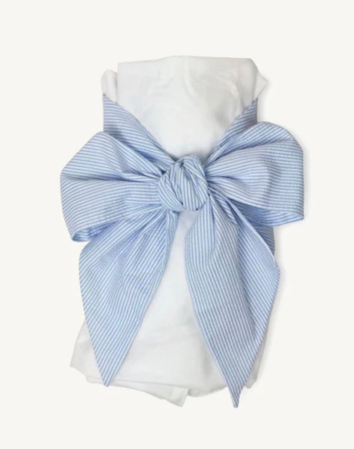 TBBC Seersucker Bow Swaddle