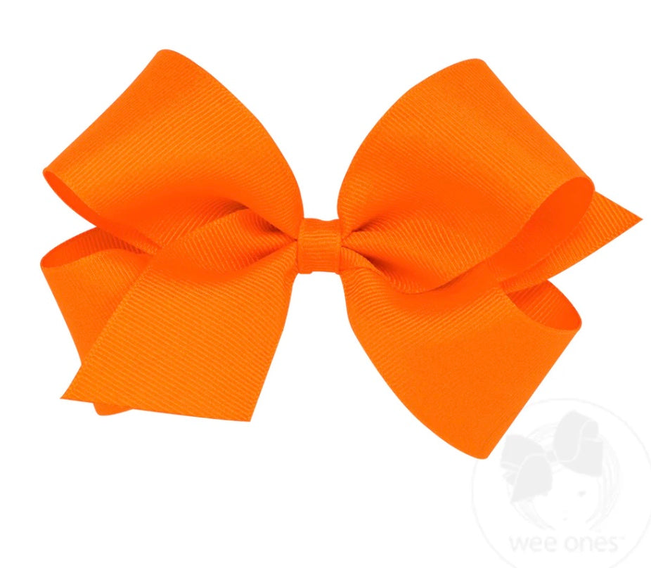 Med Classic Grosgrain Hair Bow (plain wrap)