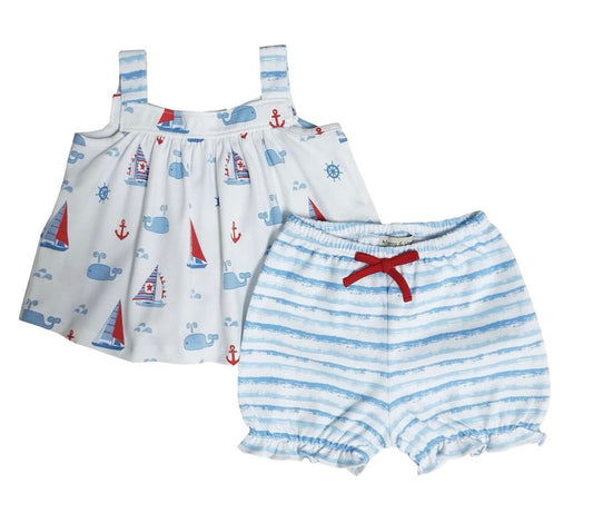 Nantucket Whales Bloomer Set
