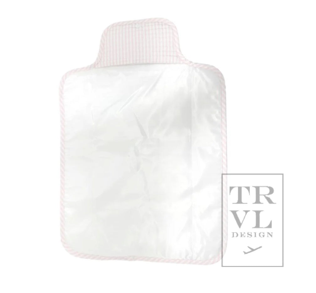 TRVL Quilted Pimlico Stripe Changing Mat - Pink