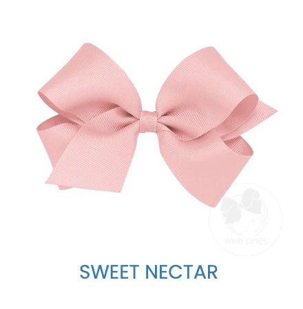Med Classic Grosgrain Hair Bow (plain wrap)