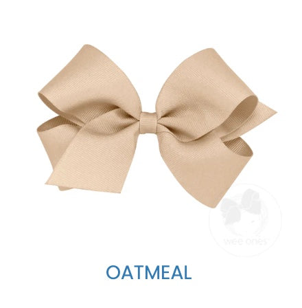 Med Classic Grosgrain Hair Bow (plain wrap)