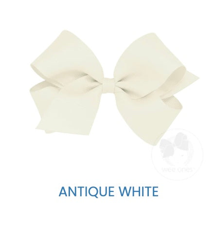 Med Classic Grosgrain Hair Bow (plain wrap)