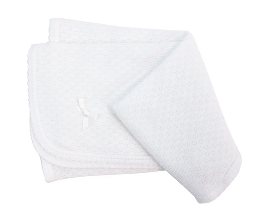PatyKnit Swaddle Blanket with Bow