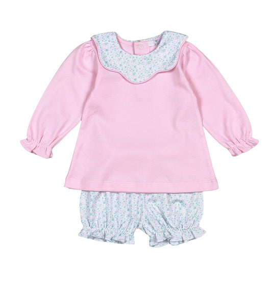 Nicolle Scalloped Collar Bloomer Set