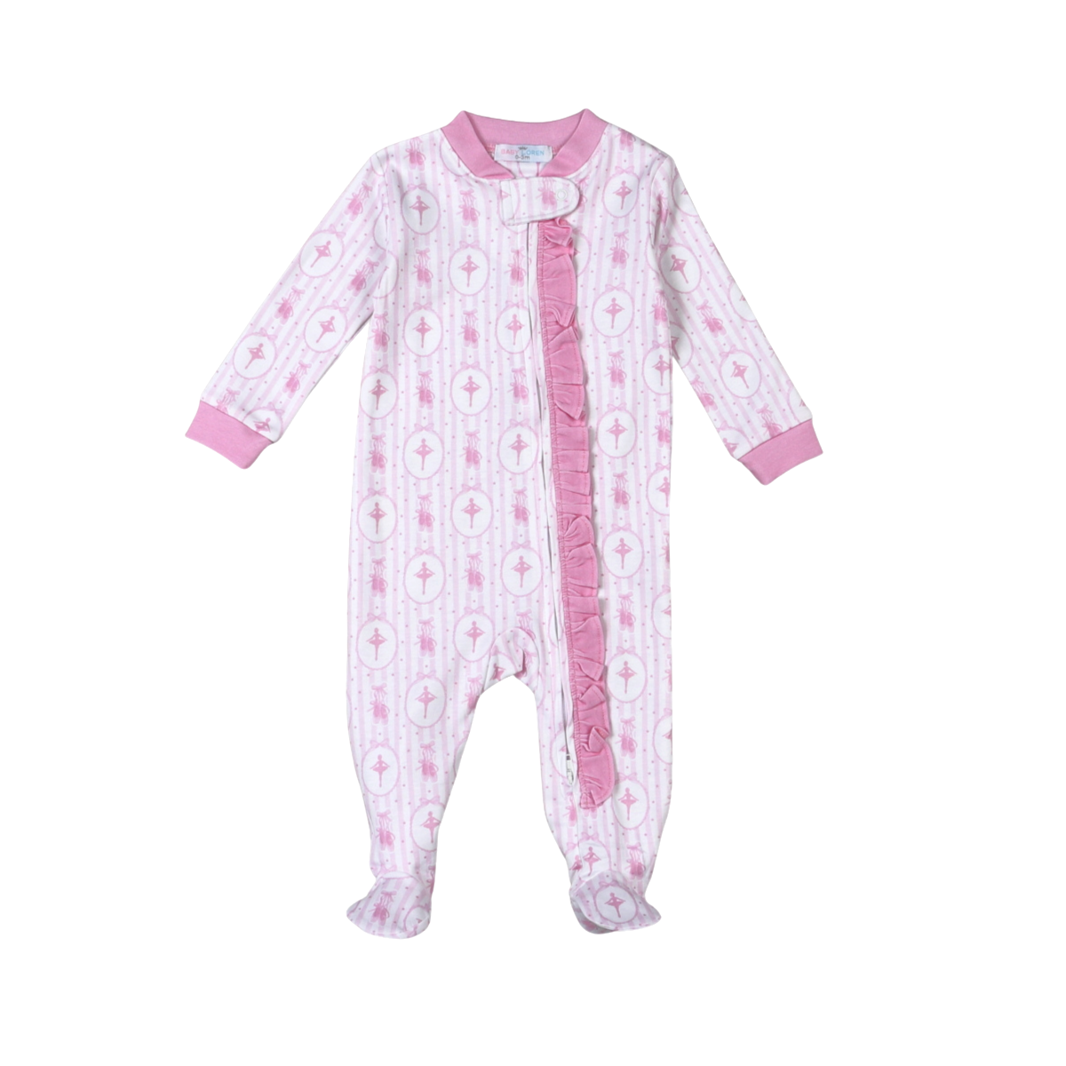 Pink Ballerina Zip Footie