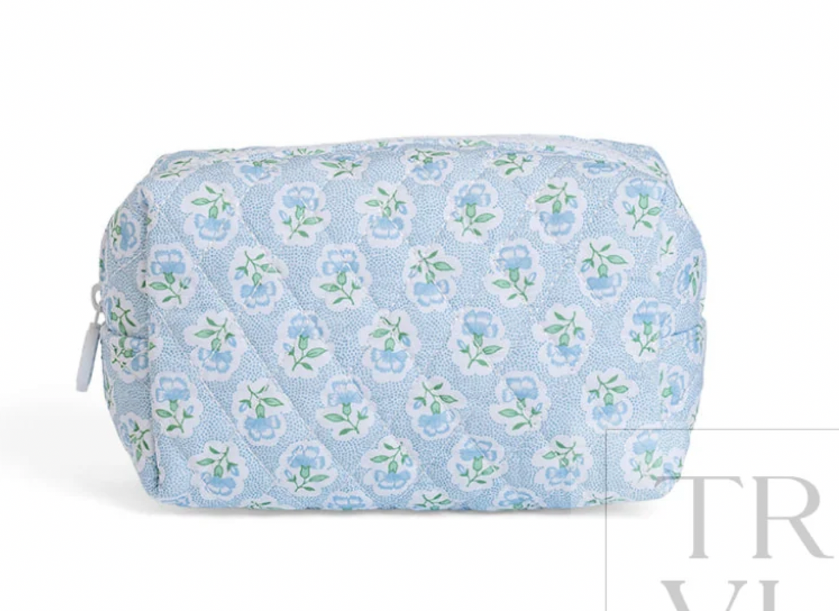TRVL Petite Fleur Blue Quilted Mini Day Bag