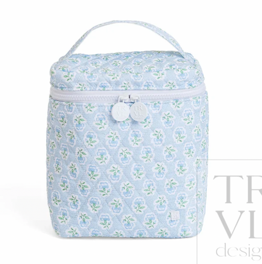 TRVL Petite Fleur Blue Quilted Go Go Lunch Bag