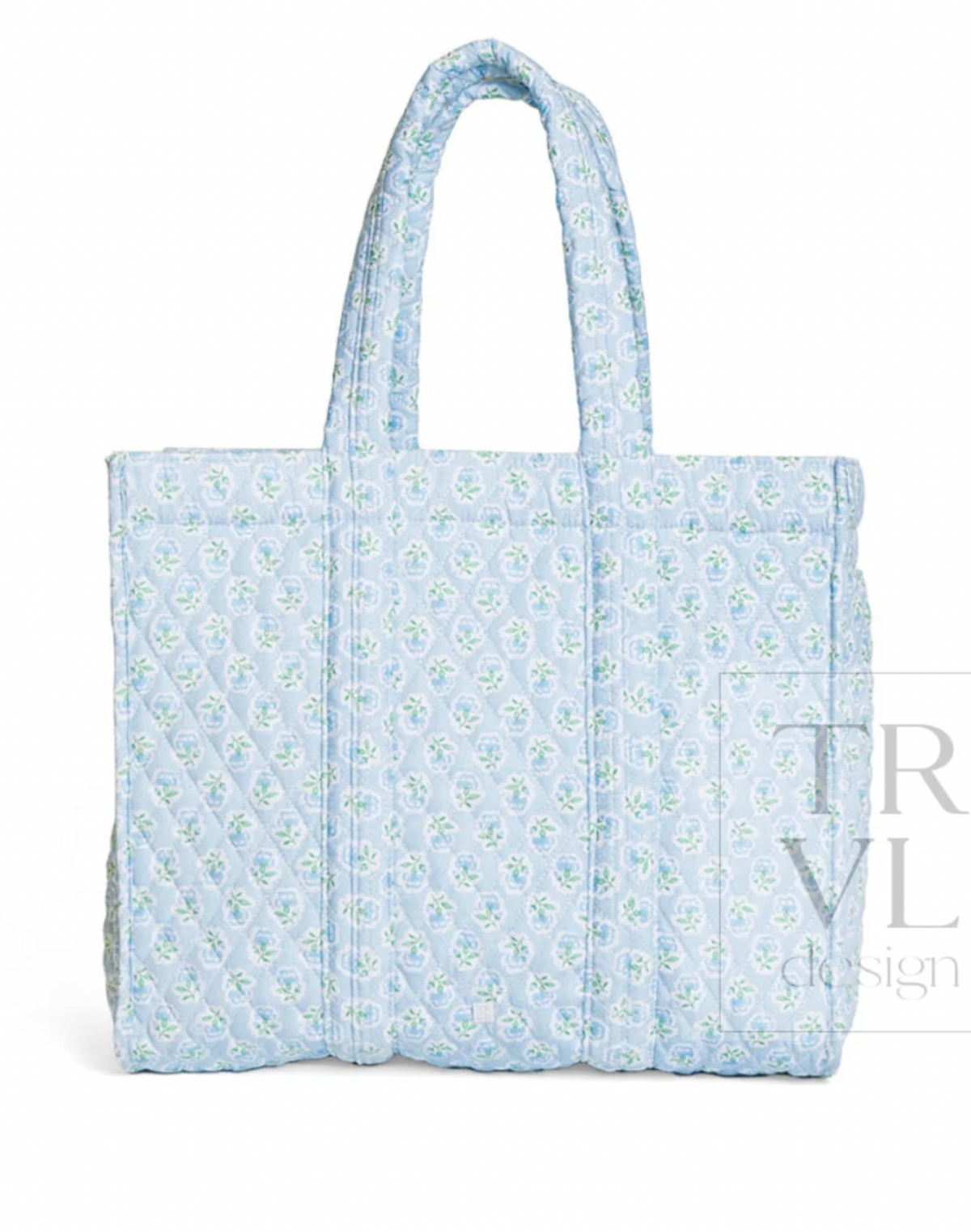 TRVL Petite Fleur Blue Quilted Go Go Tote