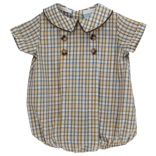 Pecan Plaid Boy Bubble